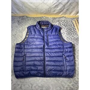 Hawke & Co XXL Blue Down Puffer Quilted Lightweight Packable Zip Outdoor Nylon